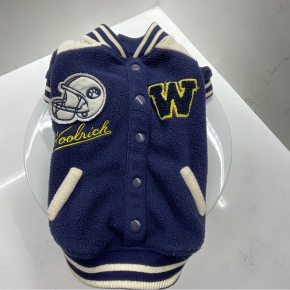 Woolrich Dog Wool Varsity Football Jacket size small